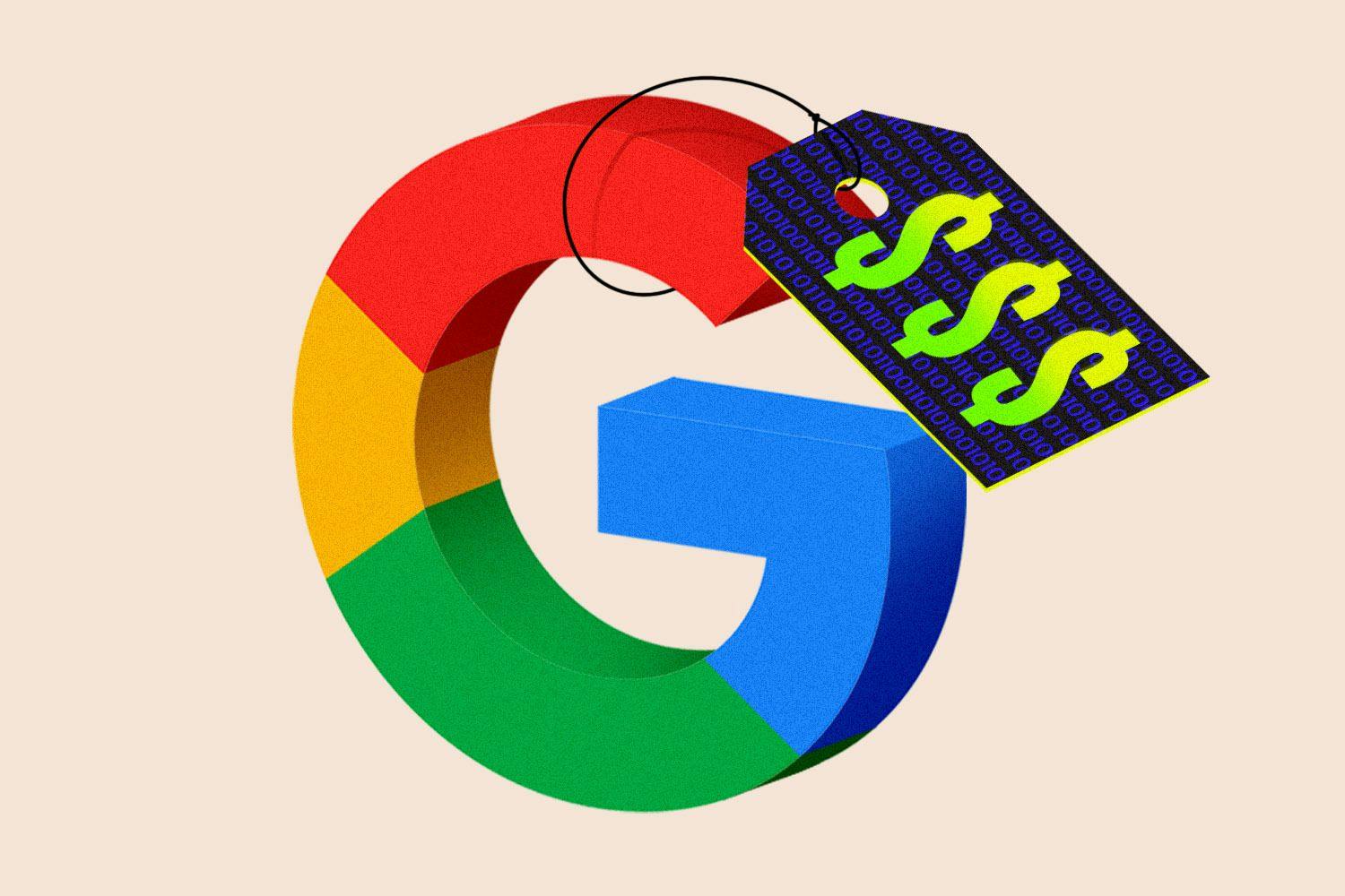 Google logo with a price tag